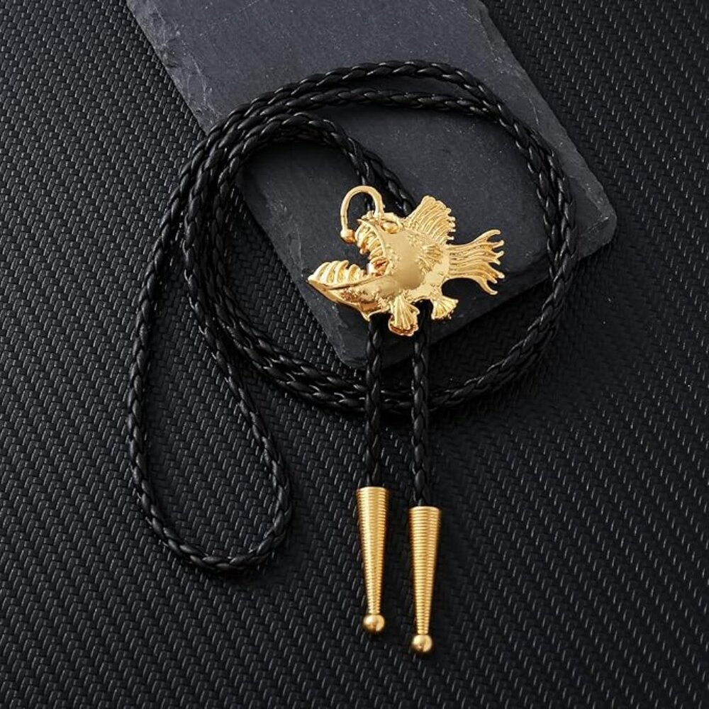 Gold Lantern Fish Bolo Tie